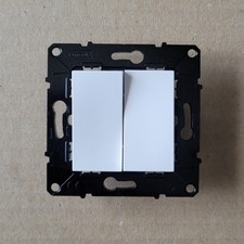 1 Poussoir 6A + Va et Vient 10A - BLANC - ESPACE EVOLUTION - ARNOULD 64014