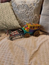 Rare Diligence Jouet En Tôle Joustra Mécanique 