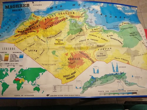 Ancienne carte scolaire hatier - carte,
