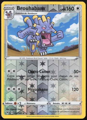 Carte pokémon brouhabam - pokémon,