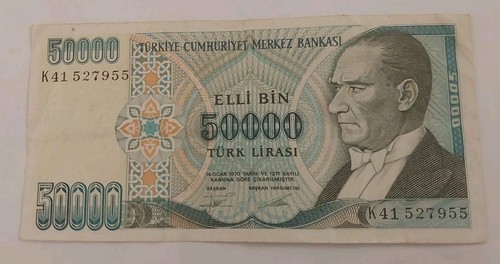 Billet turquie 000 lirasi - billet, 50