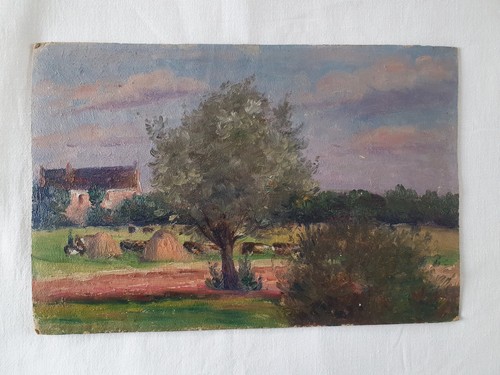 Peinture huile sur bois - peinture,