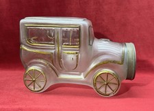 ANCIEN POT BOCAL A BONBONS BISCUITS EN VERRE LEGRAS VOITURE TACOT TAXI RENAULT