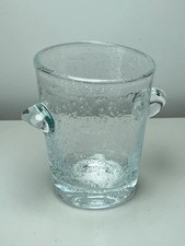Seau à glace en verre bullé