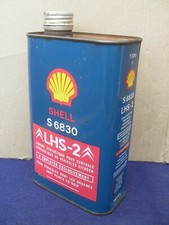 BIDON  ANCIEN  HUILE  GARAGE " SHELL   LHM-2  CITROEN "  1 Litre  ANNÉES  80 90
