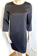 robe T36 satinée noir manches coupe droite et ample dos nu v fluide chic 784!