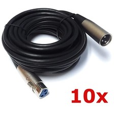 10 Pack Lot XLR Shielded
