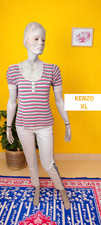Kenzo Taille 42 Superbe haut top tee shirt manches courtes rose vert beige femme