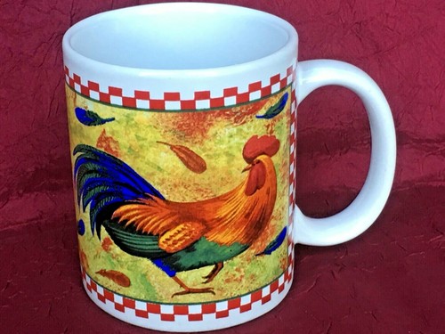Colorful rooster mug cup - colorful,