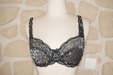 soutien-gorge noir et argent neuf taille 85 B 