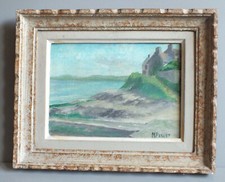 PETIT TABLEAU SUR PANNEAU HSP SIGNE M PEGUET - PIRIAC SUR MER LOIRE ATLANTIQUE 5