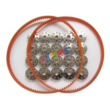 20 BOBBINS + 2 BELTS FIT FOR