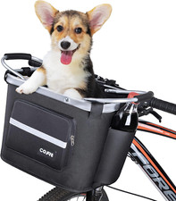 Detachable Bike Basket, Multi-Purpose Bicycle Handlebar Basket for Pet, Shopping