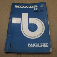 PARTS LIST HONDA PC 50 1968 -