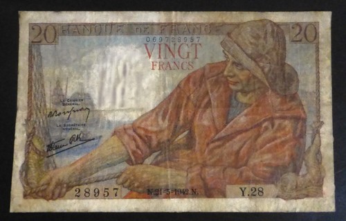 Vintage france francs - france, 20