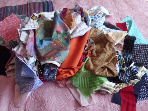 Lot petites chutes tissu - petites, de