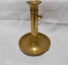 Bougeoir Ancien avec Bouton Poussoir En Laiton