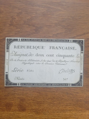 France assignat ancien 250 - france,