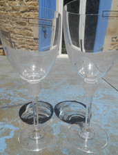 lot 2 grand verre vin eau neuf crital 24 % guy degrenne pbo