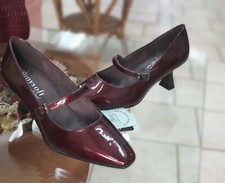 Chaussures Femme Confort Avec Talon 23M671 DECOLLETE Bordeaux Mode Automne Hiver