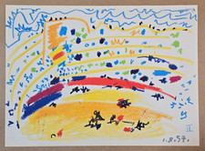 Lithographie couleur d'après