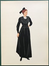 Jolie illustration en couleurs (vers 1940) costume de la PROVENCE, ARLES