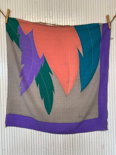 Foulard carré soie vintage - soie,