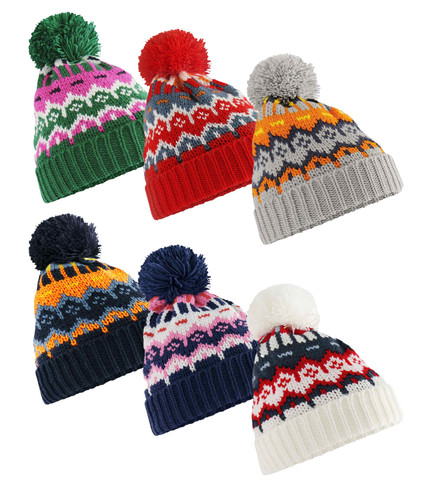 Bonnet pompom tricoté - bonnet,