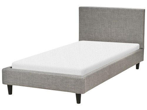 Lit simple velours gris - en,