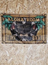 Drapeau "TIKI BAR Aloha Room"  Vintage 60x90cm - Idéal Déco Garage Loft ou autre