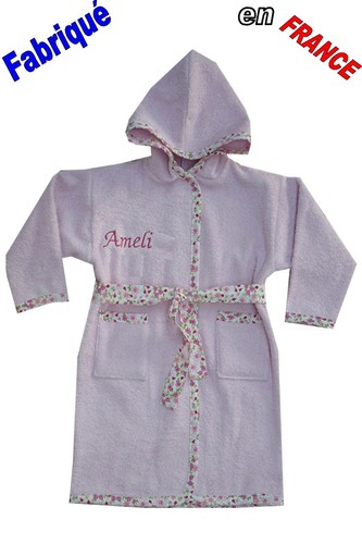 Peignoir enfant prénom brodé