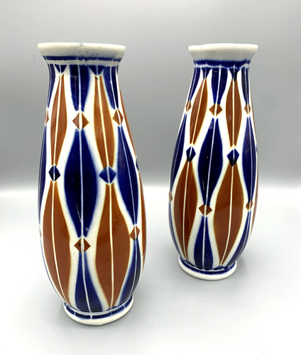 Paire vases luneville - de,