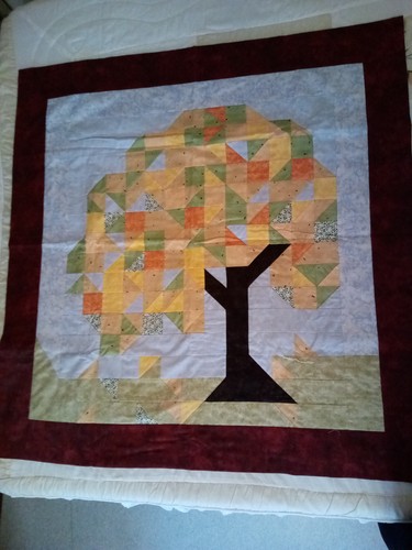 Plaid patchwork fait - patchwork, main