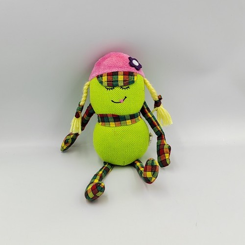 Doudou poupée patate verte