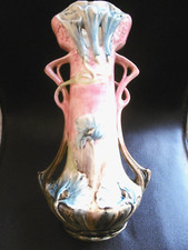 VASE ANCIEN Faïence Art nouveau 1900 Fleurs
