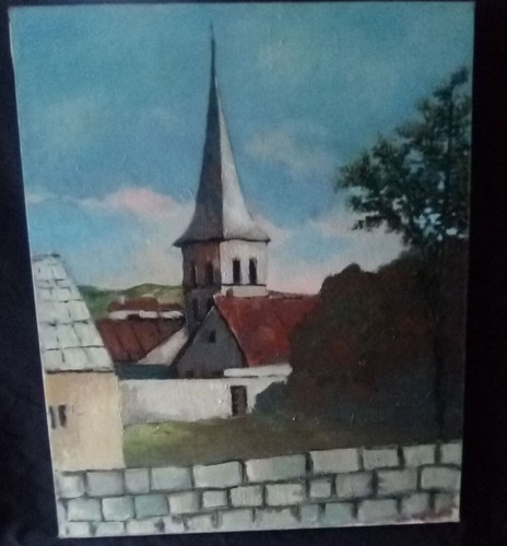 Tableau ancien peinture huile - tableau,