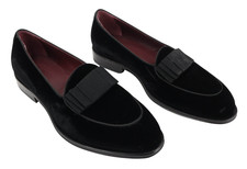 Suitsupply Chaussures Homme EU 39 Velours Slip-On Bas Mocassin Noir