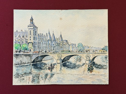 Peinture huile signée 1946 - peinture,