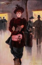 tableau signé ancien femme
