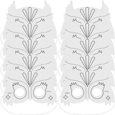  10 Pcs Bricolage Papier Masques Peindre Pour Enfants De Carnaval