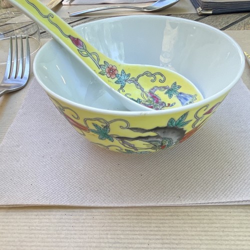 Bol porcelaine chinoise jaune