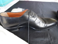 Chaussures ! De Luxe ! Noir ! Cuir ! Santoni ! Italie ! 8,5 ! 43 !