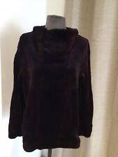 Superbe haut fourrure lapin bordeaux Glamfur 36/38 Tbe authentique 