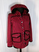 Veste légere sur chemise HELL BUNNY M 36/38 rouge carreaux noir brodé lapin