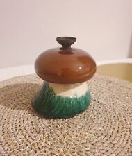 Pied de Lampe Champignon en Céramique Vintage