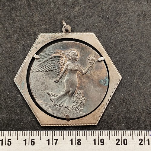 Medaille plaque argent - medaille, en