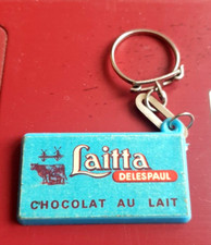 Ancien porte cle Chocolat Laitta  Delespaul tablette chocolat au lait