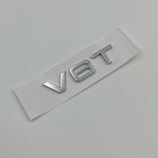 2 x Logo V6T Audi6 Badge Emblème Chrome pour Véhicules