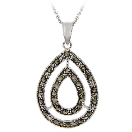 Pendentif double goutte - pendentif, d'eau