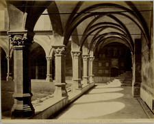 Italie, Firenze, Chiesa di S. Novella, Chiostro Verde vintage albumen print, Ita